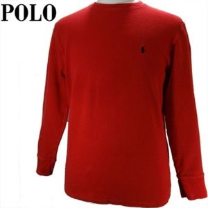 Ralph Lauren Polo Sleepwear Red Long Sleeve Sz L